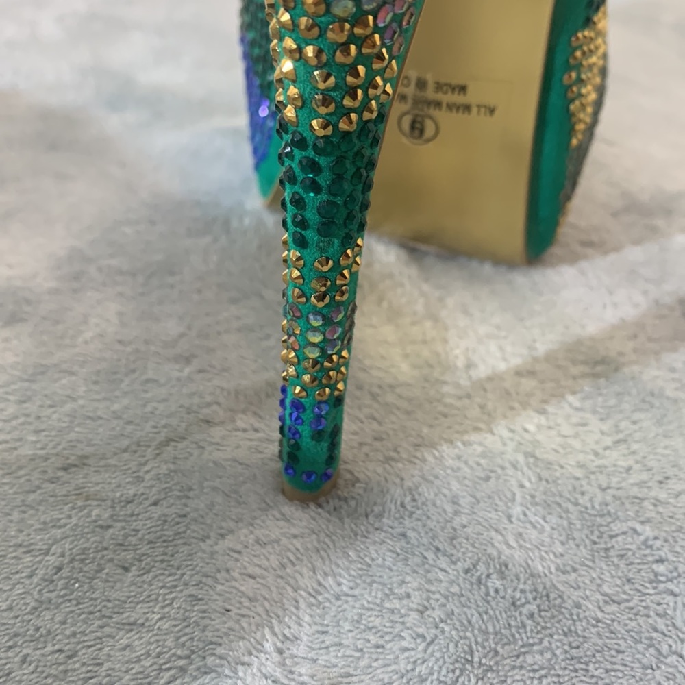 Alba Pumps Heels Rhinestone Size 9 - Picture 8 of 10